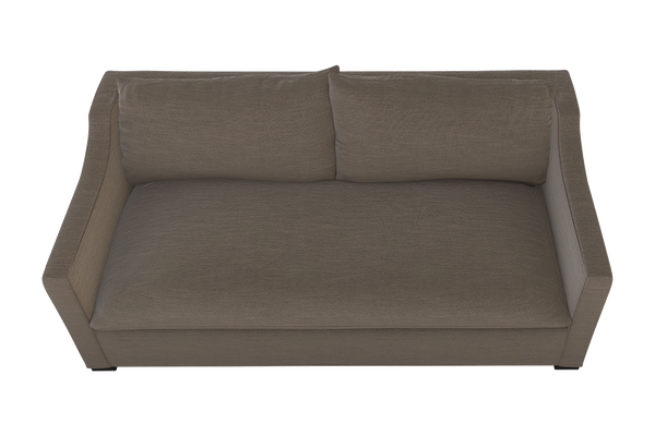 Moss Home Ginger 98" Sofa - Classic And Contemporary Design With Distinctive Arm And Knife Edge Cushions Cafe 54% Polyester 36% Viscose 10% Linen Ging-sof-98-offcaf