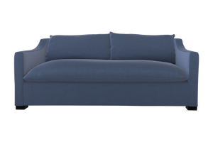 Moss Home Ginger 80" Sofa - Unique Arm Design & Knife Edge Cushions For Stylish Living Room Comfort Indigo 54% Polyester 36% Viscose 10% Linen Ging-sof-80-offind