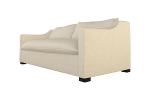 Moss Home Ginger 80" Sofa - Unique Arm Design & Knife Edge Cushions For Stylish Living Room Comfort Natural 54% Polyester 36% Viscose 10% Linen Ging-sof-80-offnat