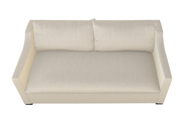 Moss Home Ginger 80" Sofa - Unique Arm Design & Knife Edge Cushions For Stylish Living Room Comfort Natural 54% Polyester 36% Viscose 10% Linen Ging-sof-80-offnat