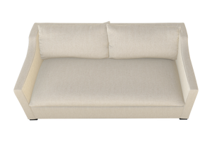 Moss Home Ginger 98" Sofa - Classic And Contemporary Design With Distinctive Arm And Knife Edge Cushions Natural 54% Polyester 36% Viscose 10% Linen Ging-sof-98-offnat