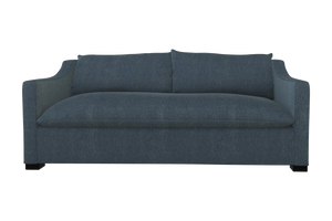 Moss Home Ginger 80" Sofa - Classic And Contemporary Design With Distinctive Arm And Knife Edge Cushions Denim 100% Polyester Ging-sof-80-shoden