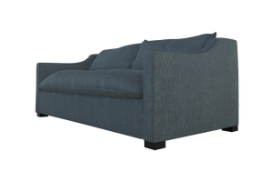 Moss Home Ginger 80" Sofa - Classic And Contemporary Design With Distinctive Arm And Knife Edge Cushions Denim 100% Polyester Ging-sof-80-shoden