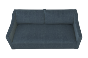 Moss Home Ginger 98" Sofa - Classic Meets Contemporary With Distinctive Arm And Elegant Knife Edge Cushions Denim 100% Polyester Ging-sof-98-shoden