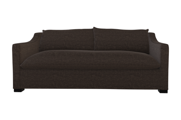 Moss Home Ginger 98" Sofa - Classic Meets Contemporary With Distinctive Arm And Elegant Knife Edge Cushions Espresso 100% Polyester Ging-sof-98-shoesp