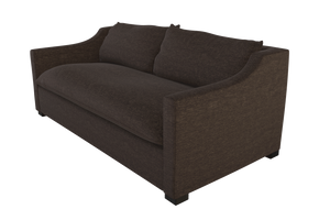 Moss Home Ginger 98" Sofa - Classic Meets Contemporary With Distinctive Arm And Elegant Knife Edge Cushions Espresso 100% Polyester Ging-sof-98-shoesp
