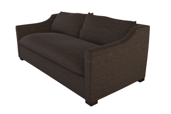 Moss Home Ginger 98" Sofa - Classic Meets Contemporary With Distinctive Arm And Elegant Knife Edge Cushions Espresso 100% Polyester Ging-sof-98-shoesp