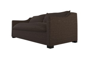 Moss Home Ginger 80" Sofa - Classic And Contemporary Design With Distinctive Arm And Knife Edge Cushions Espresso 100% Polyester Ging-sof-80-shoesp