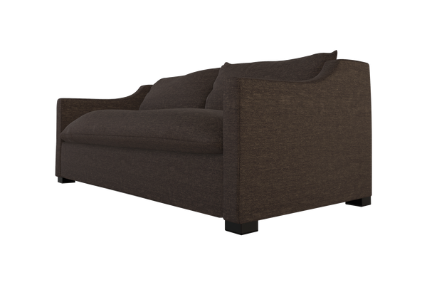 Moss Home Ginger 80" Sofa - Classic And Contemporary Design With Distinctive Arm And Knife Edge Cushions Espresso 100% Polyester Ging-sof-80-shoesp