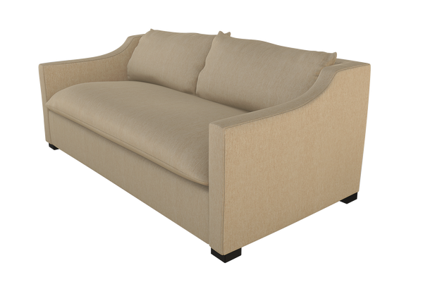 Moss Home Ginger 98" Sofa - Classic Meets Contemporary With Distinctive Arm And Elegant Knife Edge Cushions Sand 100% Polyester Ging-sof-98-shosan