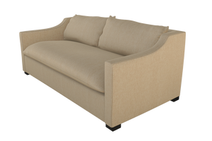 Moss Home Ginger 80" Sofa - Classic And Contemporary Design With Distinctive Arm And Knife Edge Cushions Sand 100% Polyester Ging-sof-80-shosan