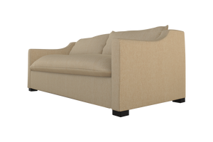 Moss Home Ginger 98" Sofa - Classic Meets Contemporary With Distinctive Arm And Elegant Knife Edge Cushions Sand 100% Polyester Ging-sof-98-shosan
