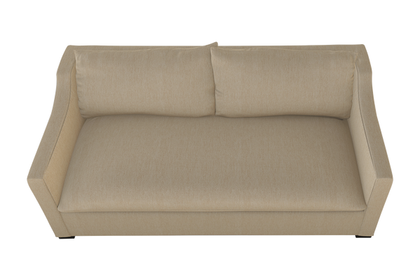 Moss Home Ginger 80" Sofa - Classic And Contemporary Design With Distinctive Arm And Knife Edge Cushions Sand 100% Polyester Ging-sof-80-shosan