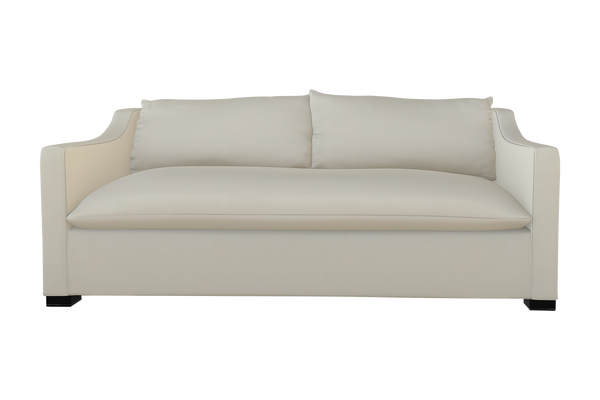 Moss Home Ginger 98" Sofa - Classic Meets Contemporary With Distinctive Arm And Elegant Knife Edge Cushions Cloud 100% Polyester Ging-sof-98-shoclo