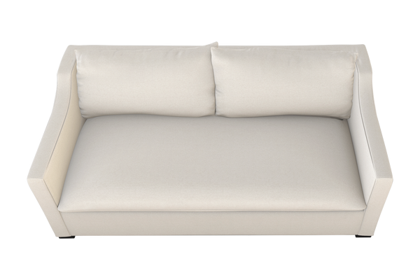 Moss Home Ginger 80" Sofa - Elegant Blend Of Classic And Contemporary Style For Your Modern Living Space Ivory 100% Polyester Ging-sof-80-stuivo