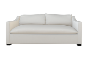 Moss Home Ginger 80" Sofa - Elegant Blend Of Classic And Contemporary Style For Your Modern Living Space Snow 100% Polyester Ging-sof-80-stusno