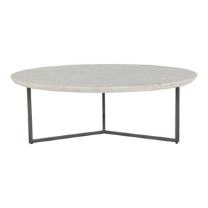 Moe's Home Chloe Coffee Table – Elegant Mid-century Modern Marble Top With Sleek Iron Base For Living Rooms White Marble Top,Iron Gk-1110-18-0