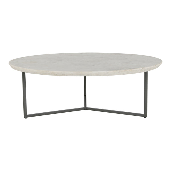 Moe's Home Chloe Coffee Table – Elegant Mid-century Modern Marble Top With Sleek Iron Base For Living Rooms White Marble Top,Iron Gk-1110-18-0