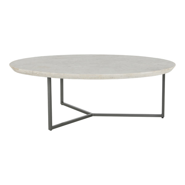 Moe's Home Chloe Coffee Table – Elegant Mid-century Modern Marble Top With Sleek Iron Base For Living Rooms White Marble Top,Iron Gk-1110-18-0
