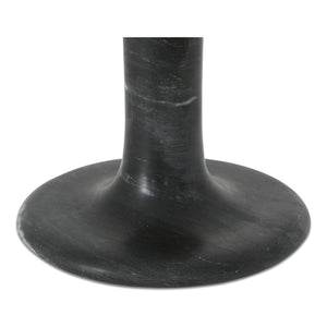 Moe's Home East Candle Holder - Exquisite Marble Design With Unique Veins For Timeless Home Décor Elegance Black Marble Gk-1123-02