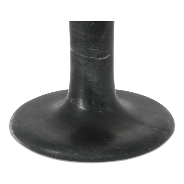 Moe's Home East Candle Holder - Exquisite Marble Design With Unique Veins For Timeless Home Décor Elegance Black Marble Gk-1123-02