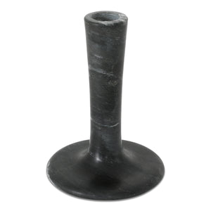 Moe's Home East Candle Holder - Exquisite Marble Design With Unique Veins For Timeless Home Décor Elegance Black Marble Gk-1123-02