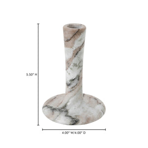 Moe's Home East Candle Holder - Exquisite Marble Design With Unique Veins For Timeless Home Décor Elegance Brown Marble Gk-1123-21