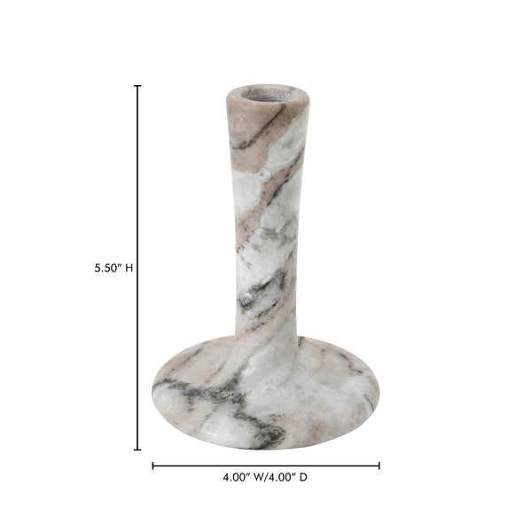 Moe's Home East Candle Holder - Exquisite Marble Design With Unique Veins For Timeless Home Décor Elegance Brown Marble Gk-1123-21