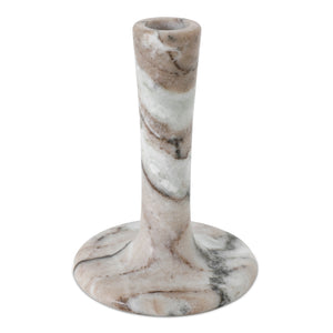 Moe's Home East Candle Holder - Exquisite Marble Design With Unique Veins For Timeless Home Décor Elegance Brown Marble Gk-1123-21