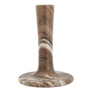 Moe's Home East Candle Holder - Exquisite Marble Design With Unique Veins For Timeless Home Décor Elegance Brown Marble Gk-1123-21