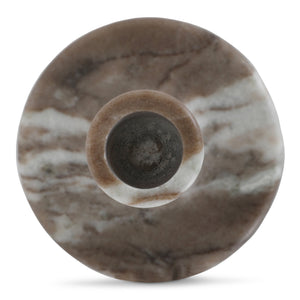 Moe's Home East Candle Holder - Exquisite Marble Design With Unique Veins For Timeless Home Décor Elegance Brown Marble Gk-1123-21