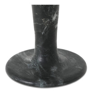 Moe's Home East Candle Holder - Exquisite Marble Design With Unique Veins For Timeless Home Décor Elegance Black Marble Gk-1124-02