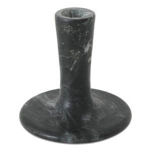 Moe's Home East Candle Holder - Exquisite Marble Design With Unique Veins For Timeless Home Décor Elegance Black Marble Gk-1124-02