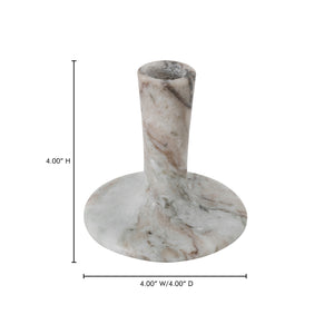 Moe's Home East Candle Holder - Exquisite Marble Design With Unique Veins For Timeless Home Décor Elegance Brown Marble Gk-1124-21