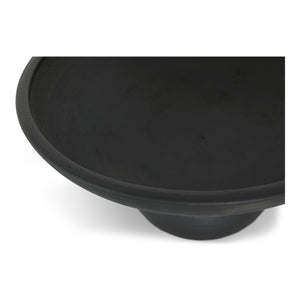 Moe's Home Asha Decorative Bowl - Artisanal Hand-thrown Terracotta With Elegant Matte Finish For Home Decor Black Terracotta Gk-1132-02