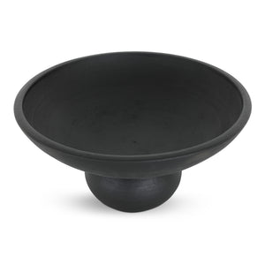 Moe's Home Asha Decorative Bowl - Artisanal Hand-thrown Terracotta With Elegant Matte Finish For Home Decor Black Terracotta Gk-1132-02