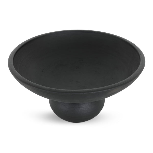 Moe's Home Asha Decorative Bowl - Artisanal Hand-thrown Terracotta With Elegant Matte Finish For Home Decor Black Terracotta Gk-1132-02