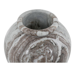 Moe's Home Didion Vase - Timeless Torrento Marble Elegance With Distinctive Patterns For Modern Decor Brown Torrento Marble Gk-1134-21