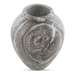 Moe's Home Didion Vase - Timeless Torrento Marble Elegance With Distinctive Patterns For Modern Decor Brown Torrento Marble Gk-1134-21