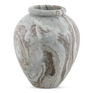 Moe's Home Didion Vase - Timeless Torrento Marble Elegance With Distinctive Patterns For Modern Decor Brown Torrento Marble Gk-1134-21