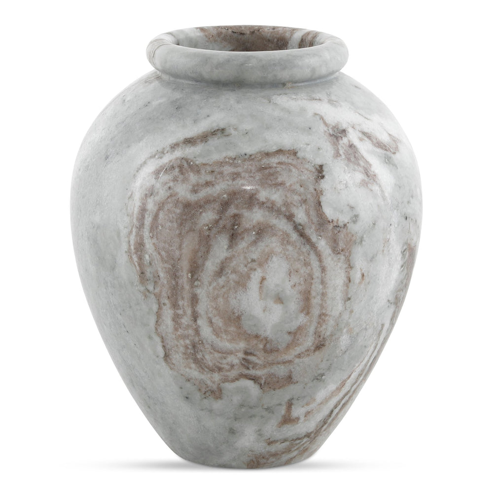 Moe's Home Didion Vase - Timeless Torrento Marble Elegance With Distinctive Patterns For Modern Decor Brown Torrento Marble Gk-1134-21