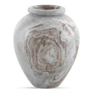 Moe's Home Didion Vase - Timeless Torrento Marble Elegance With Distinctive Patterns For Modern Decor Brown Torrento Marble Gk-1134-21