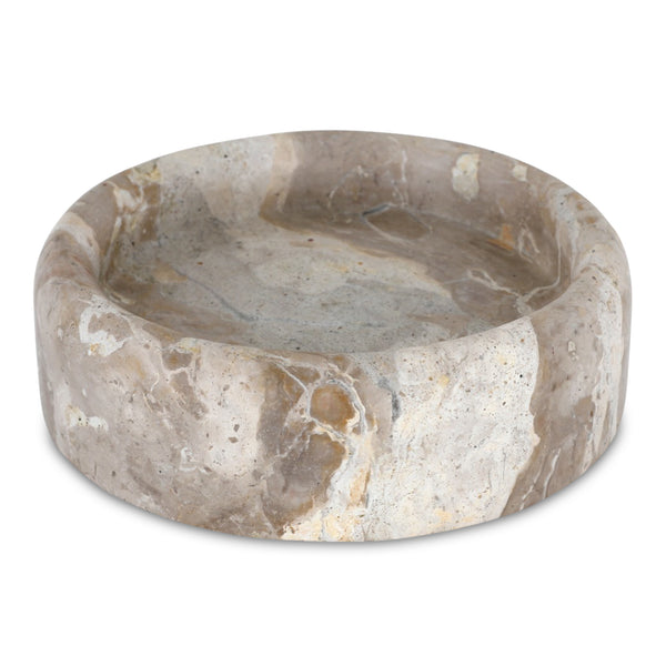Moe's Home Anais Catchall Marble - Elegant 8-inch Vintage-inspired Design With Unique Veining For Any Space Beige Panther Beige Marble Gk-1135-34