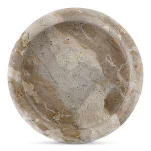 Moe's Home Anais Catchall Marble - Elegant 8-inch Vintage-inspired Design With Unique Veining For Any Space Beige Panther Beige Marble Gk-1135-34