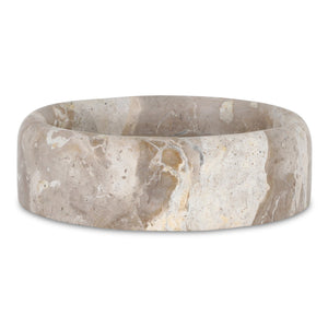 Moe's Home Anais Catchall Marble - Elegant 8-inch Vintage-inspired Design With Unique Veining For Any Space Beige Panther Beige Marble Gk-1135-34