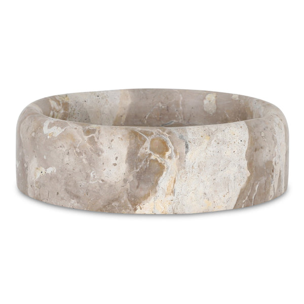 Moe's Home Anais Catchall Marble - Elegant 8-inch Vintage-inspired Design With Unique Veining For Any Space Beige Panther Beige Marble Gk-1135-34