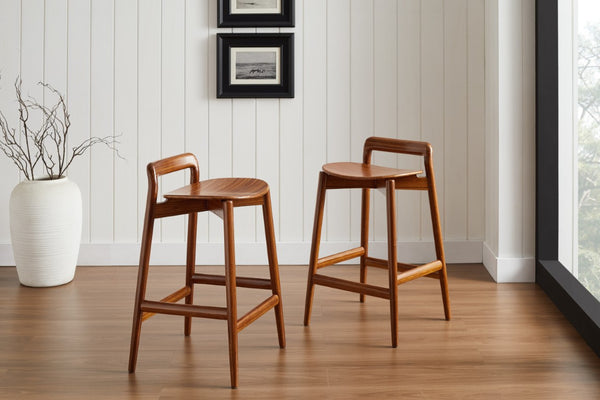 Greenington Linna Solid Bamboo Counter Stool Eco Friendly Open Frame for Kitchen or Bar GLA001AM