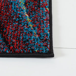 Safavieh Glacier Contemporary Area Rug - Vibrant Abstract Design For Modern Living Spaces And Durability Red ,Green Polypropylene Gla126q-4r