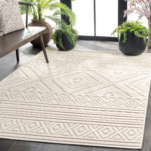 Safavieh Global Area Rug - Timeless Elegance With Geometric Designs For Indoor & Outdoor Spaces, Durable Craft Light Beige ,Ivory Polypropylene Glb230b-4