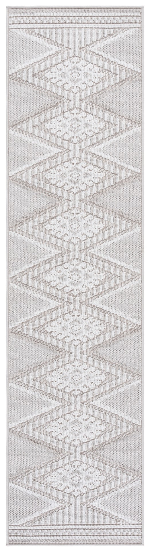 Safavieh Global Elegant Area Rug With Geometric Design - Durable, Stylish, Perfect For Indoor & Outdoor Use Grey ,Ivory Polypropylene Pile Glb600f-7sq